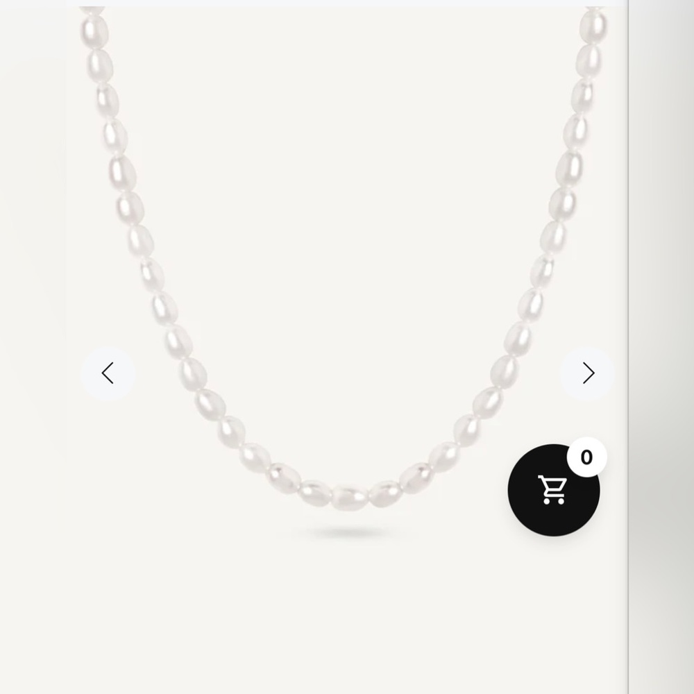 Fresh water pearl necklace. NWOT never worn, perfect condition. 17” with 2” ext - Picture 3 of 4